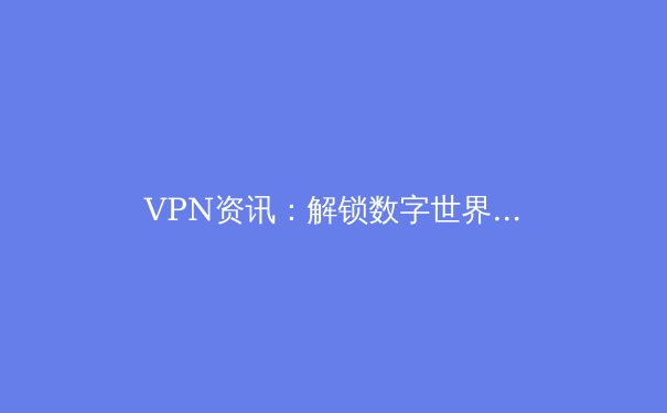 VPN资讯：解锁数字世界的密钥与潜在风险 - 2