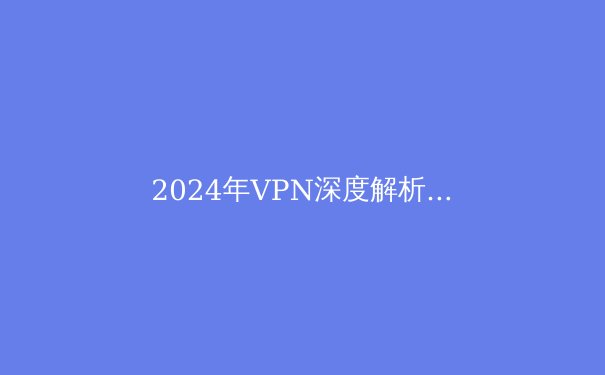 2024年VPN深度解析：安全、速度与隐私保护的终极平衡术 - 3