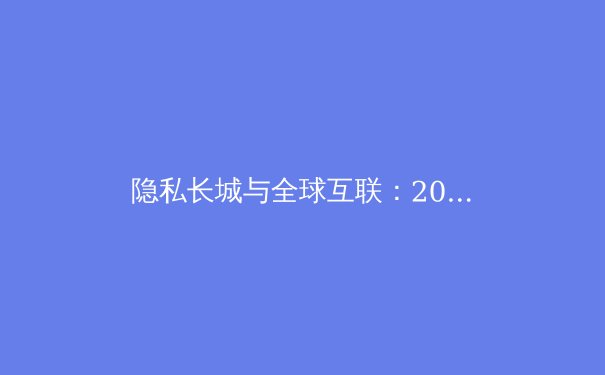 隐私长城与全球互联：2024年VPN技术趋势与合规使用深度解析 - 4