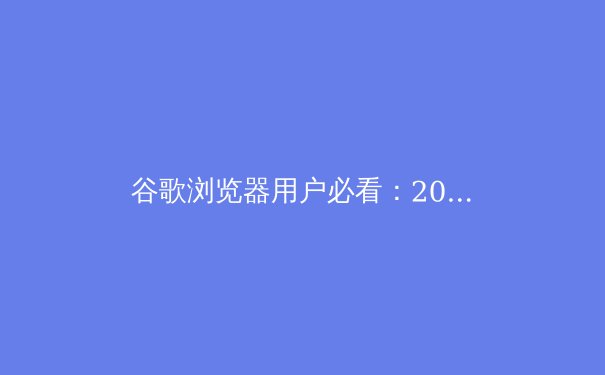谷歌浏览器用户必看：2024年VPN终极指南，安全上网无忧