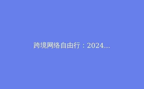跨境网络自由行：2024年全球VPN技术趋势与政策洞察 - 3