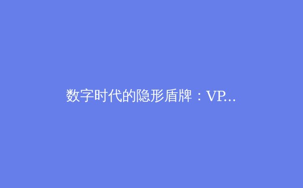 数字时代的隐形盾牌：VPN技术如何重塑你的网络隐私与安全 - 2