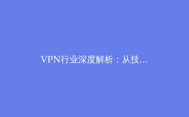VPN行业深度解析：从技术原理到应用场景的全方位指南 - 2