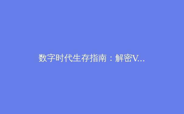 数字时代生存指南：解密VPN的核心价值与未来趋势